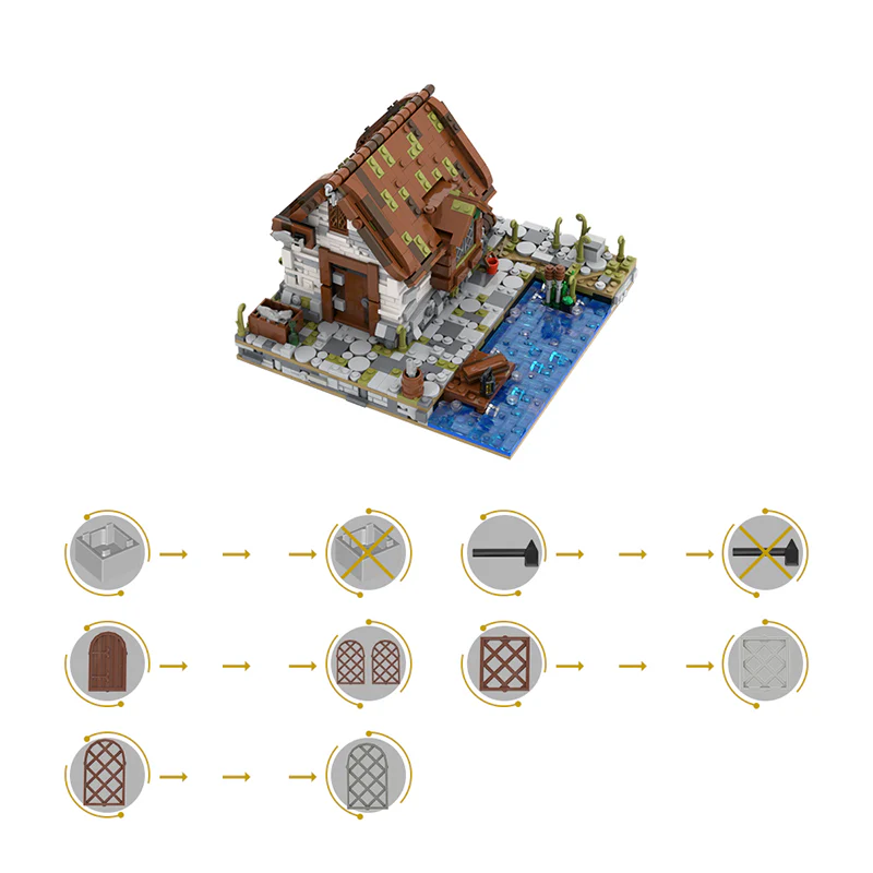 (Gobricks version)MOC-136699 Fisherman's House - Image 5