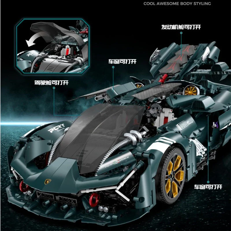 GULY 10611 Supercar Series-Lamborghini Three Thousand Years 1:8 (Electroplating Limited Edition) - Image 4