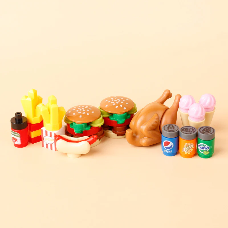 Hamburger French fries Ice cream Drinks Figure accessories - Image 2