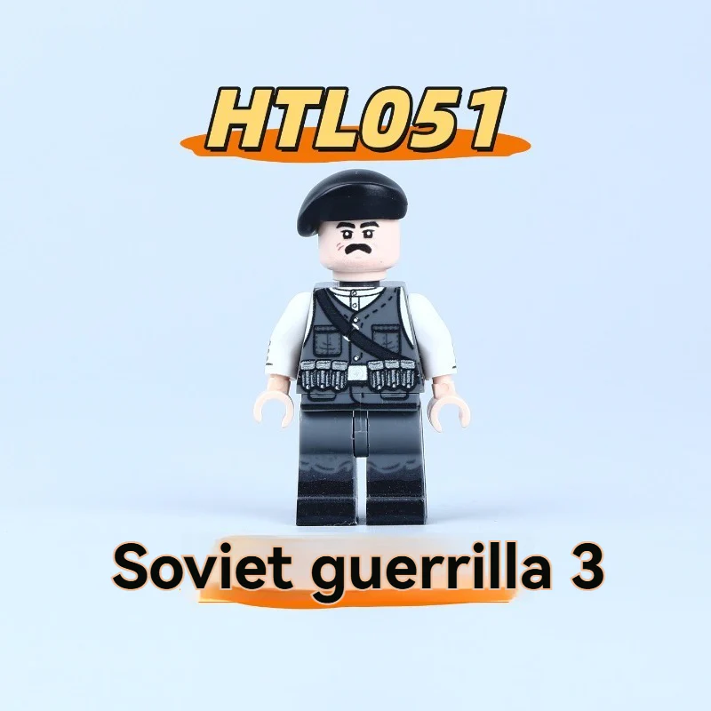 HTL049-052 World War II Soviet partisans Minifigures - Image 4