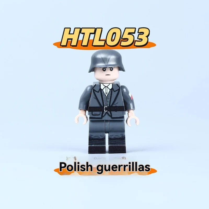 HTL053-055 World War II Polish partisans Minifigures - Image 2