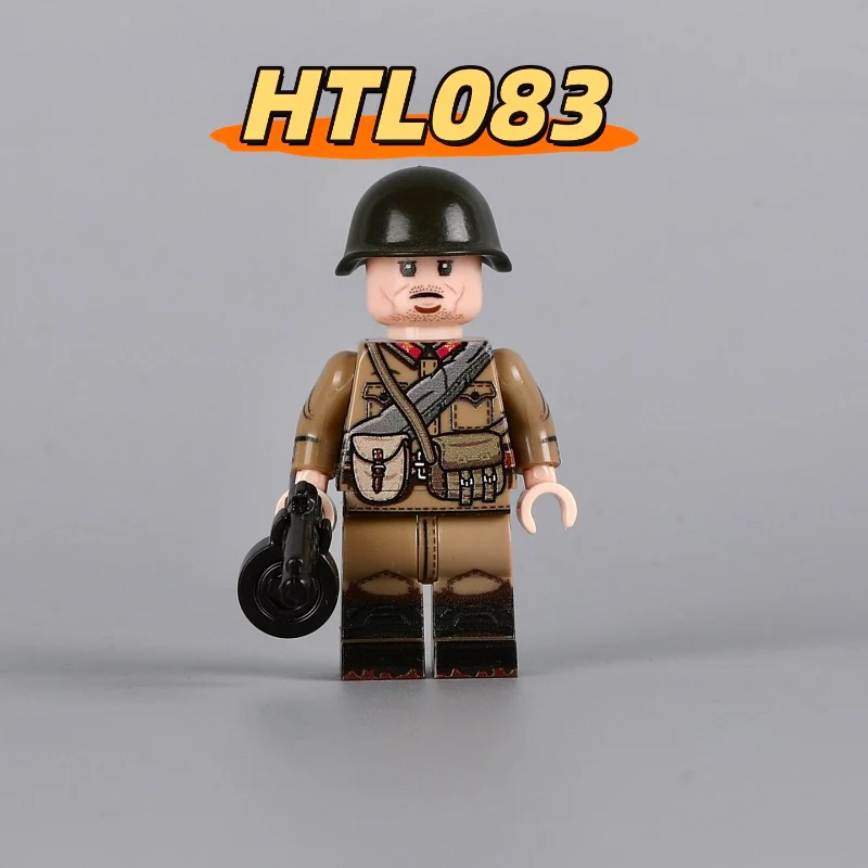 HTL082-85 WWII Soviet Union M35 PPSH minifigures - Image 3