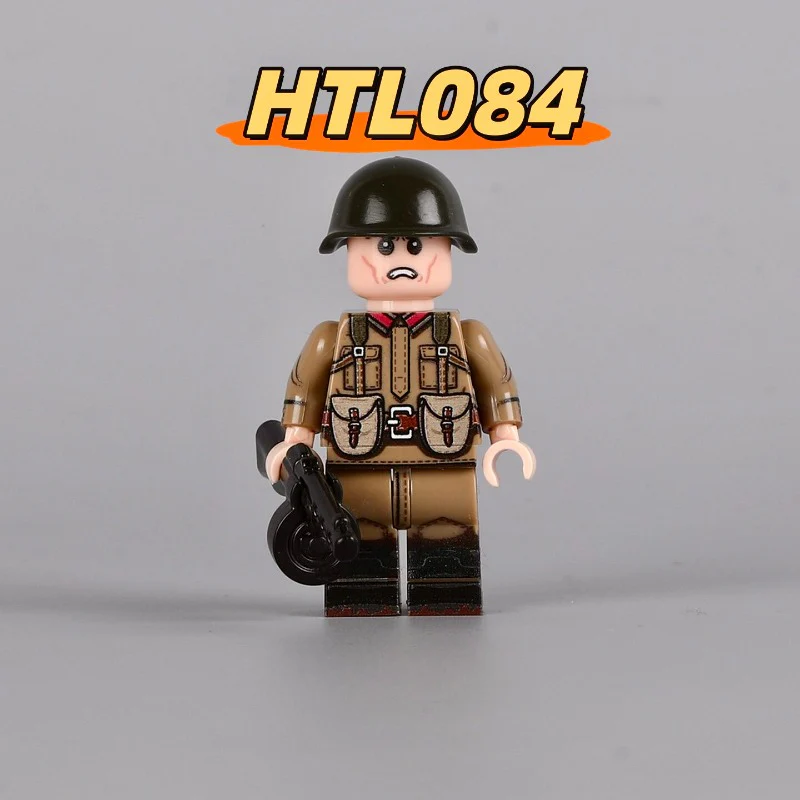 HTL082-85 WWII Soviet Union M35 PPSH minifigures - Image 4