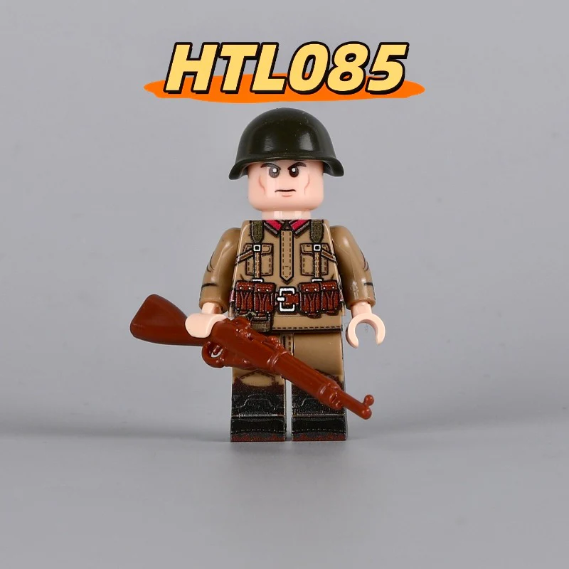 HTL082-85 WWII Soviet Union M35 PPSH minifigures - Image 5