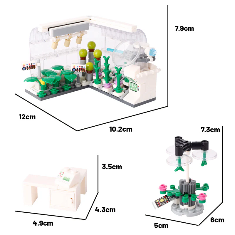 Hydroponic laboratory scene scientific research plants flowers - Image 2