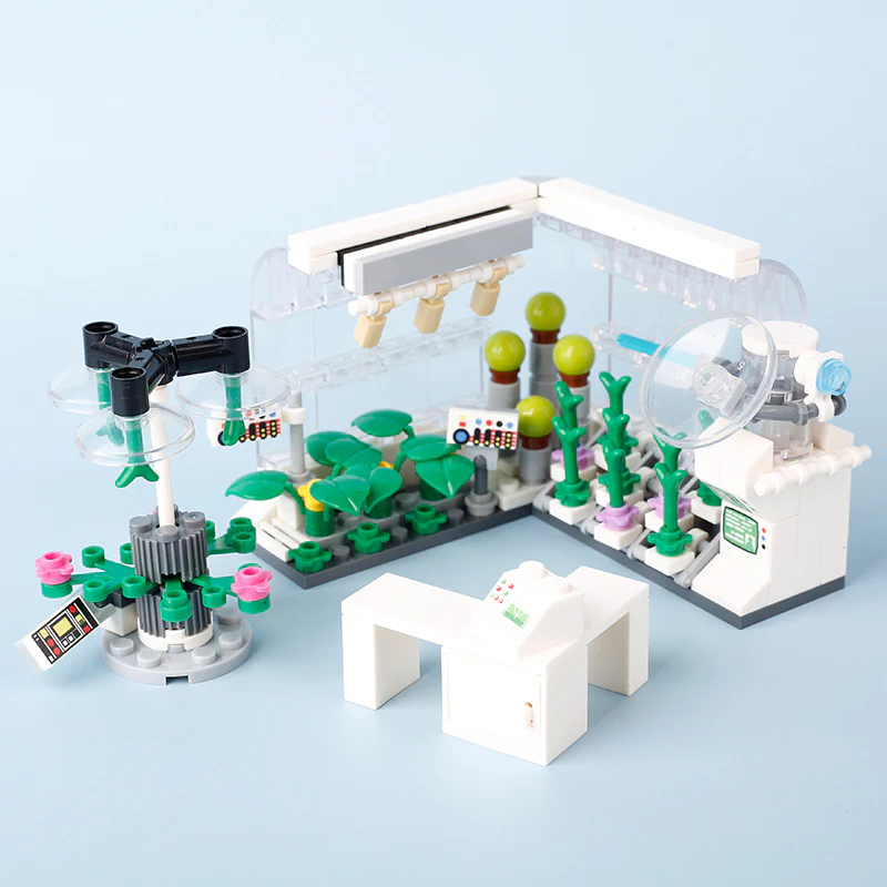 Hydroponic laboratory scene scientific research plants flowers - Image 3