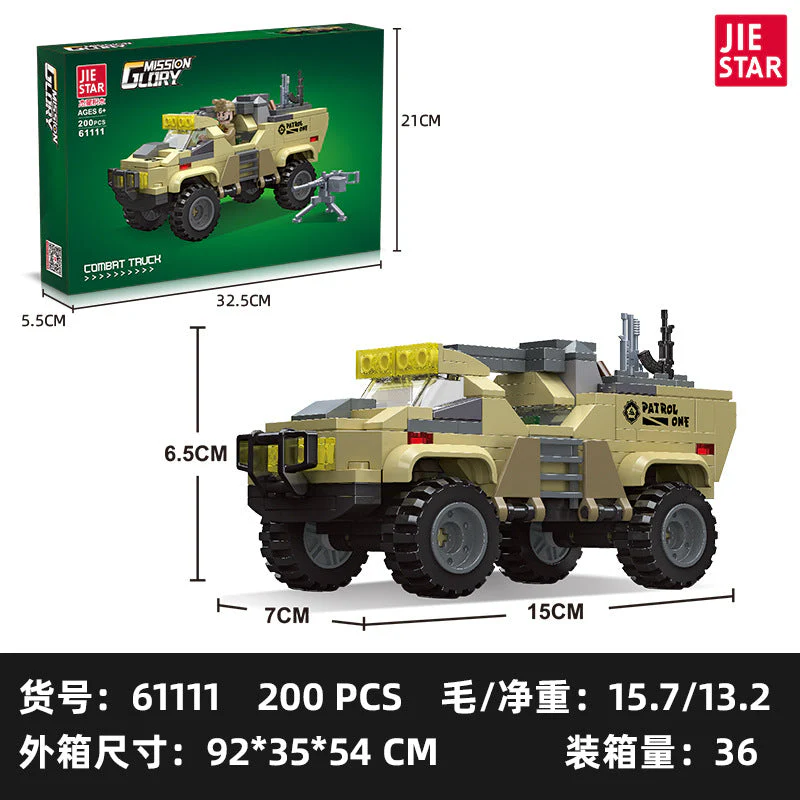 JIESTAR 61109-61117 Military series Unimok Offroad Combat Vehicle - Image 8