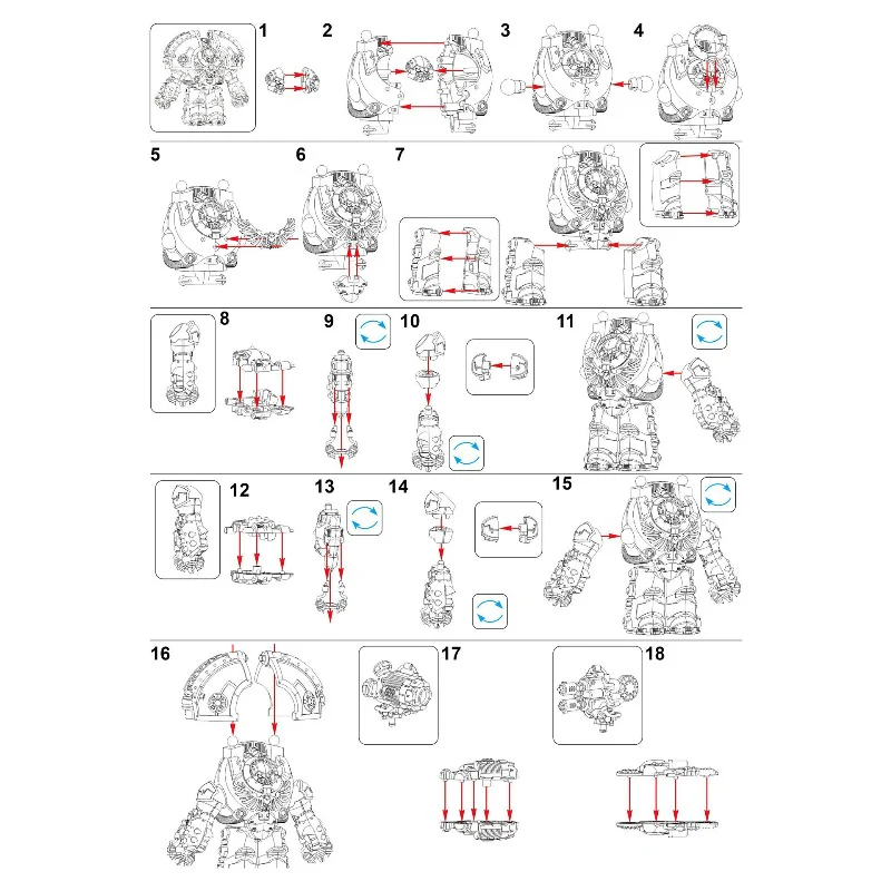 K72 Warhammer 40K Astartes Blood Angels Saturn Terminator Minifigures - Image 2