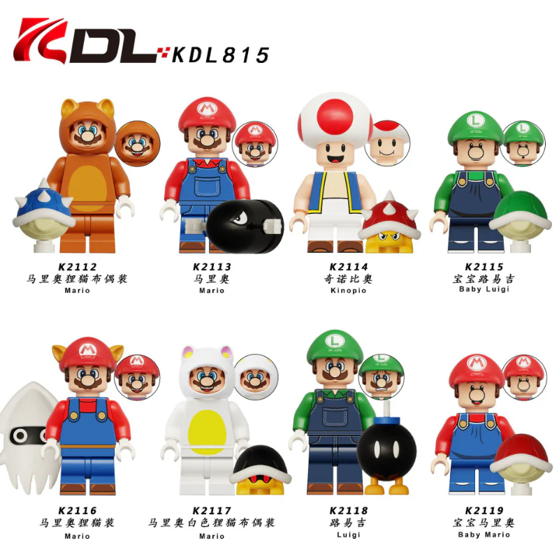 KDL815 Mario Plumber Luigi Minifigures - Image 10