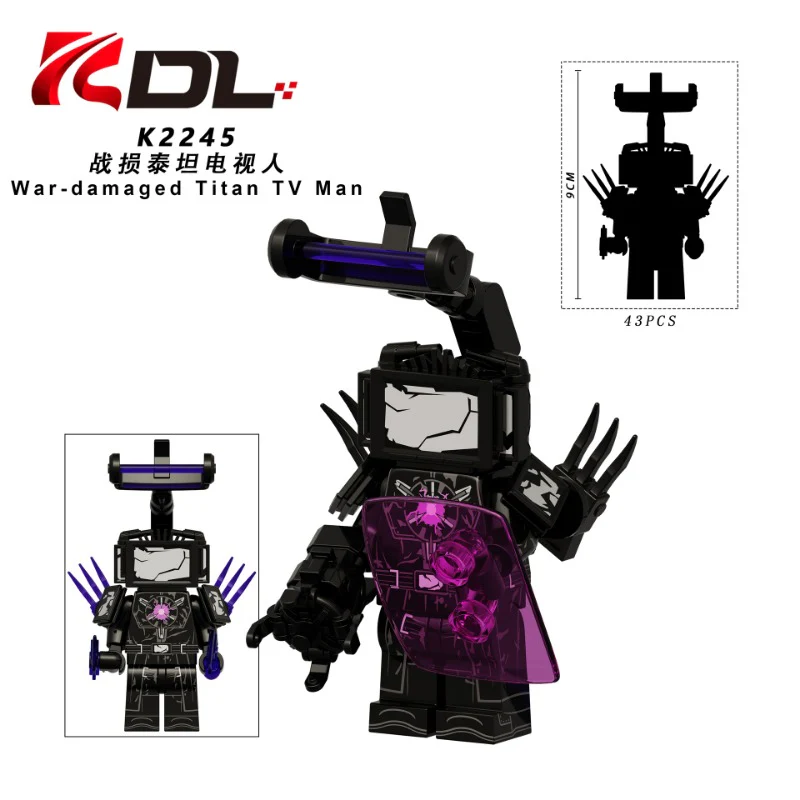 KDL837 Skibidi Toilet series War.damaged Titan TV Man DJ Toilet Man Upgrade Minifigures - Image 3