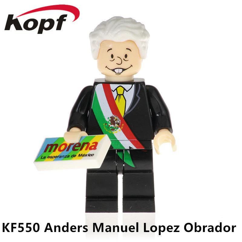 KF191 KF550 TP259 TP260 TP261 Donald John Trump Claudia Sheinbaum Pardo Anders Manuel Lopez Obrador  Minifigures - Image 4