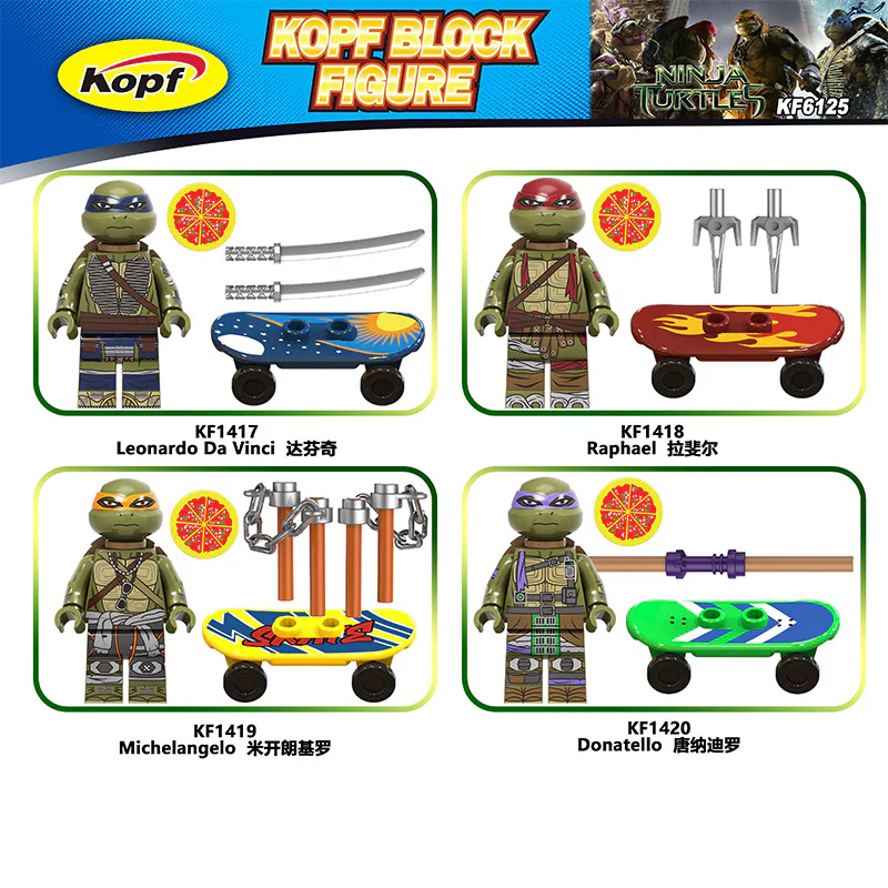 KF6125 Teenage Mutant Ninja Turtles minifigures - Image 2