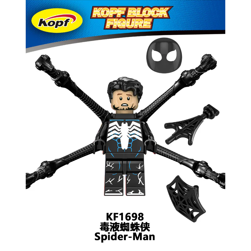 KF6159 Superhero Series Toby Spider-Man Venom Green Goblin Minifigures - Image 7