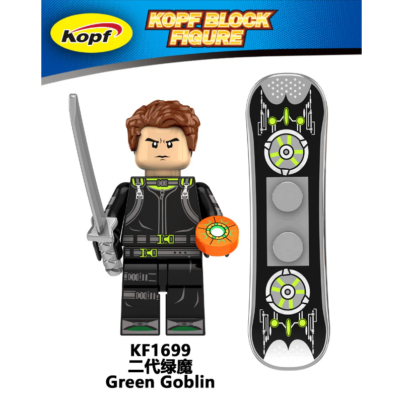 KF6159 Superhero Series Toby Spider-Man Venom Green Goblin Minifigures - Image 8