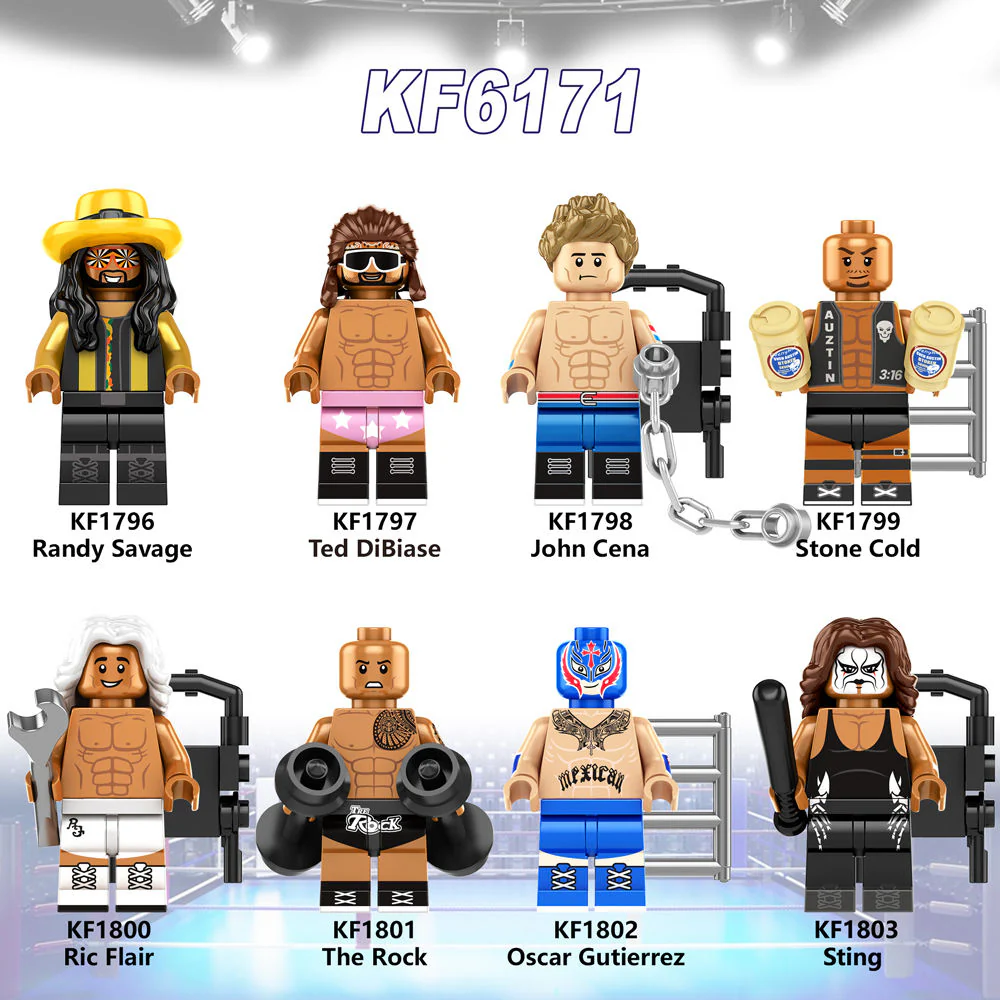 KF6171 Wrestler Randy John Steve Minifigures - Image 11