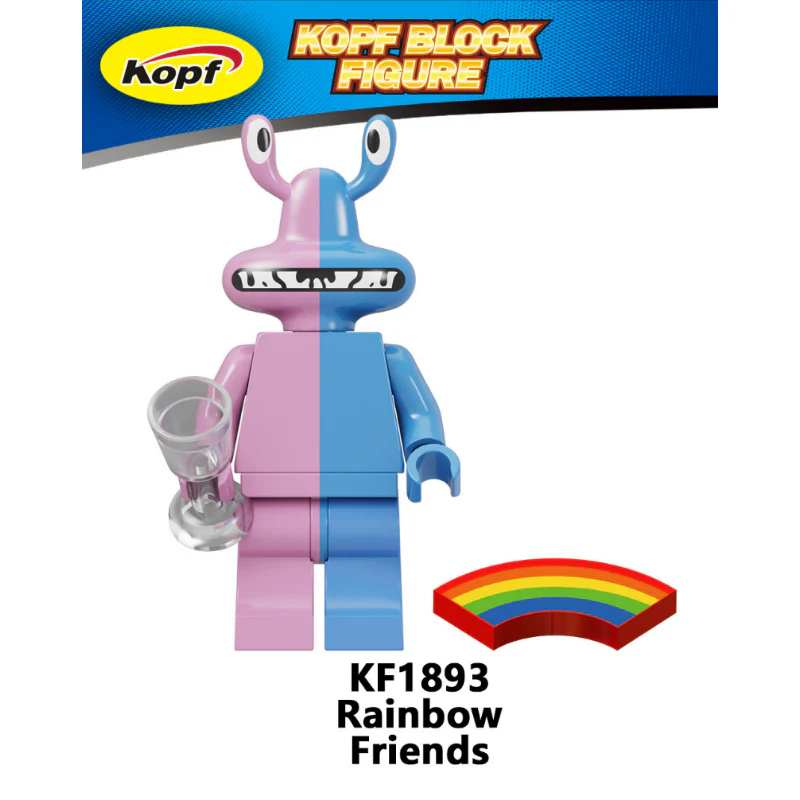 KF6183 Rainbow Friends Little Blue Game Park Minifigures - Image 4