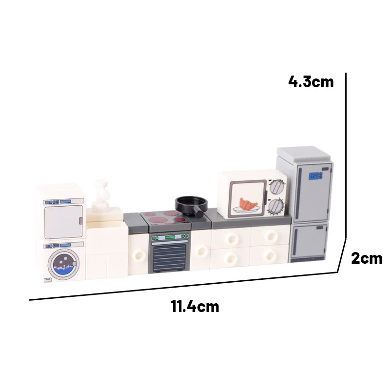 Kitchen Appliances Scene Refrigerator Washing Machine - Image 2