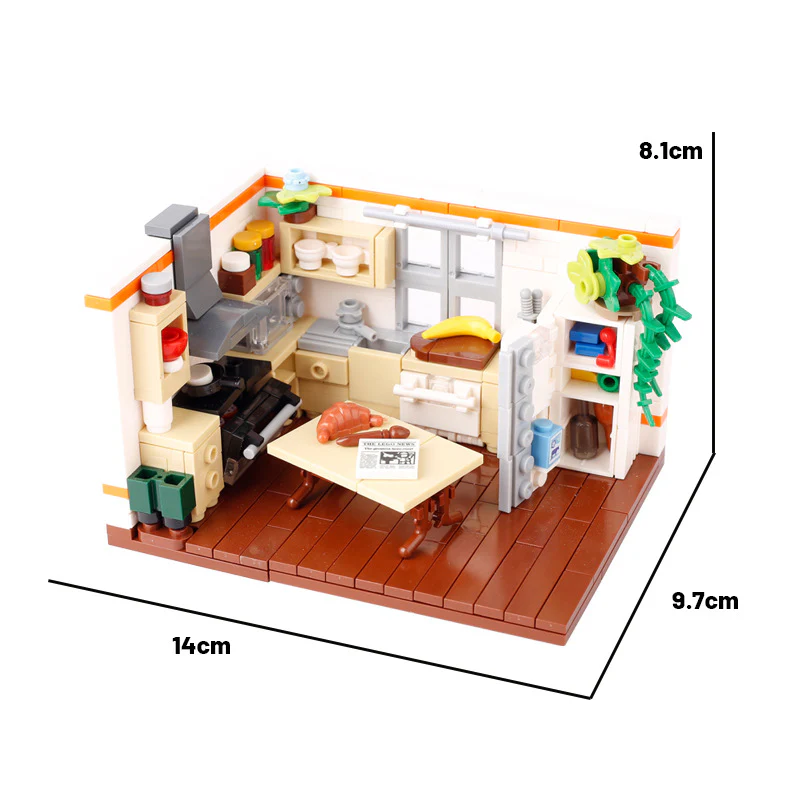Kitchen Scene Food Cat Animals Furniture - Image 2