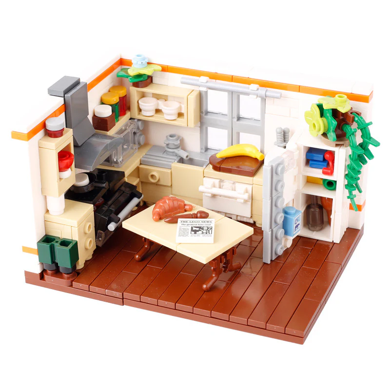 Kitchen Scene Food Cat Animals Furniture - Image 3