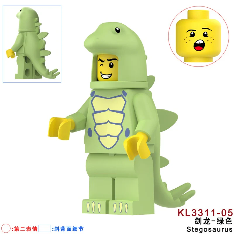 KL3310 KL3311 KL3312 KL3313 KL3314 KL3315 KL3316 Triceratops dinosaur Minifigures - Image 13