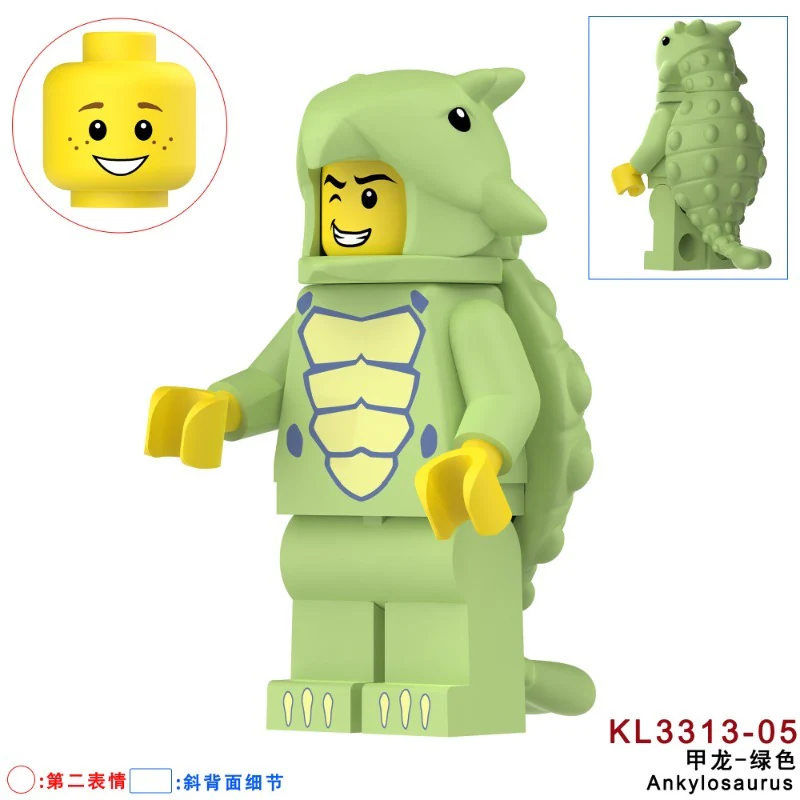 KL3310 KL3311 KL3312 KL3313 KL3314 KL3315 KL3316 Triceratops dinosaur Minifigures - Image 25