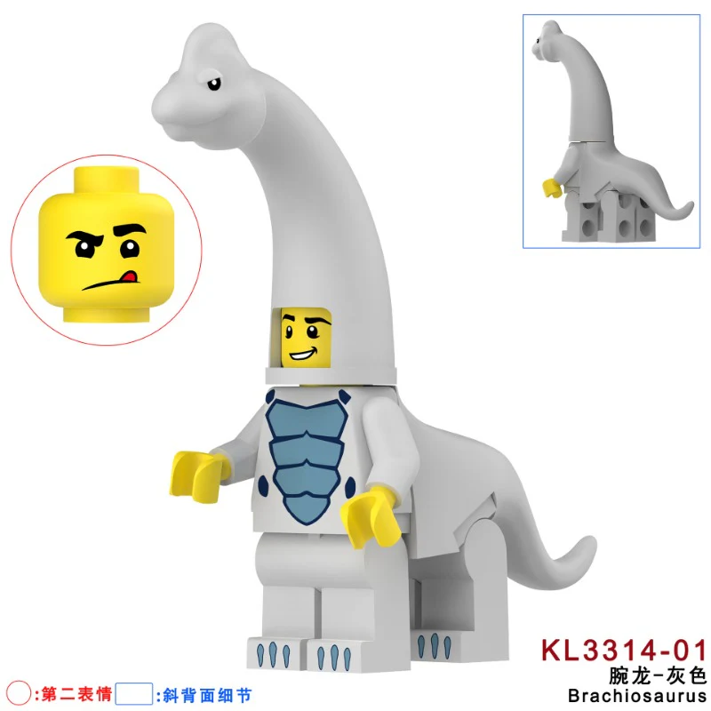 KL3310 KL3311 KL3312 KL3313 KL3314 KL3315 KL3316 Triceratops dinosaur Minifigures - Image 27