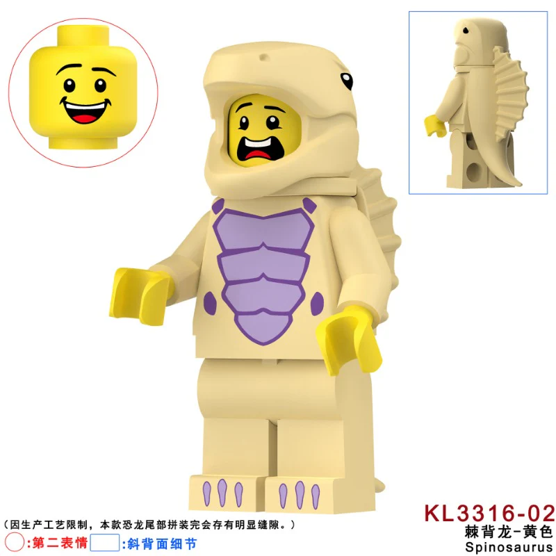 KL3310 KL3311 KL3312 KL3313 KL3314 KL3315 KL3316 Triceratops dinosaur Minifigures - Image 40