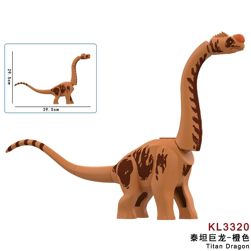 KL3319-KL3323 Titanosaurus Jurassic World Brachiosaurus Dinosaur Minifigures - Image 3