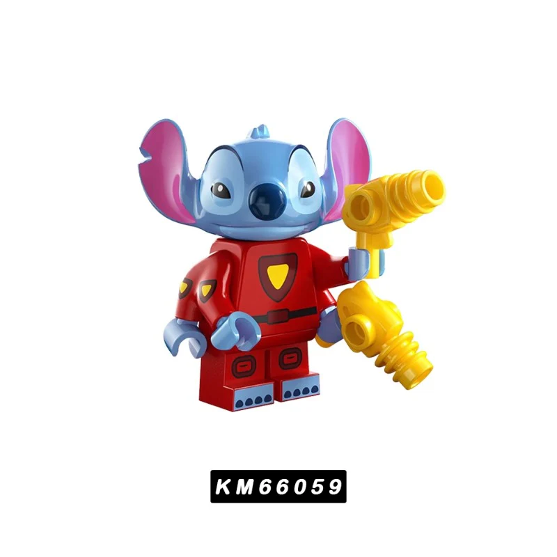 KM66057-KM66064 Cartoon  Series Stitch, Big White, Pinocchio, Miguel, Mulan Minifigures - Image 4