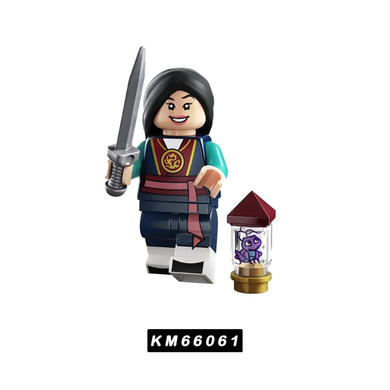 KM66057-KM66064 Cartoon  Series Stitch, Big White, Pinocchio, Miguel, Mulan Minifigures - Image 6