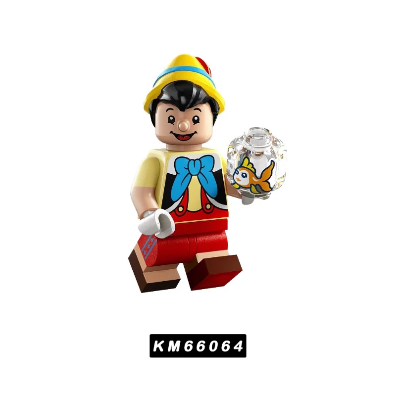 KM66057-KM66064 Cartoon  Series Stitch, Big White, Pinocchio, Miguel, Mulan Minifigures - Image 9