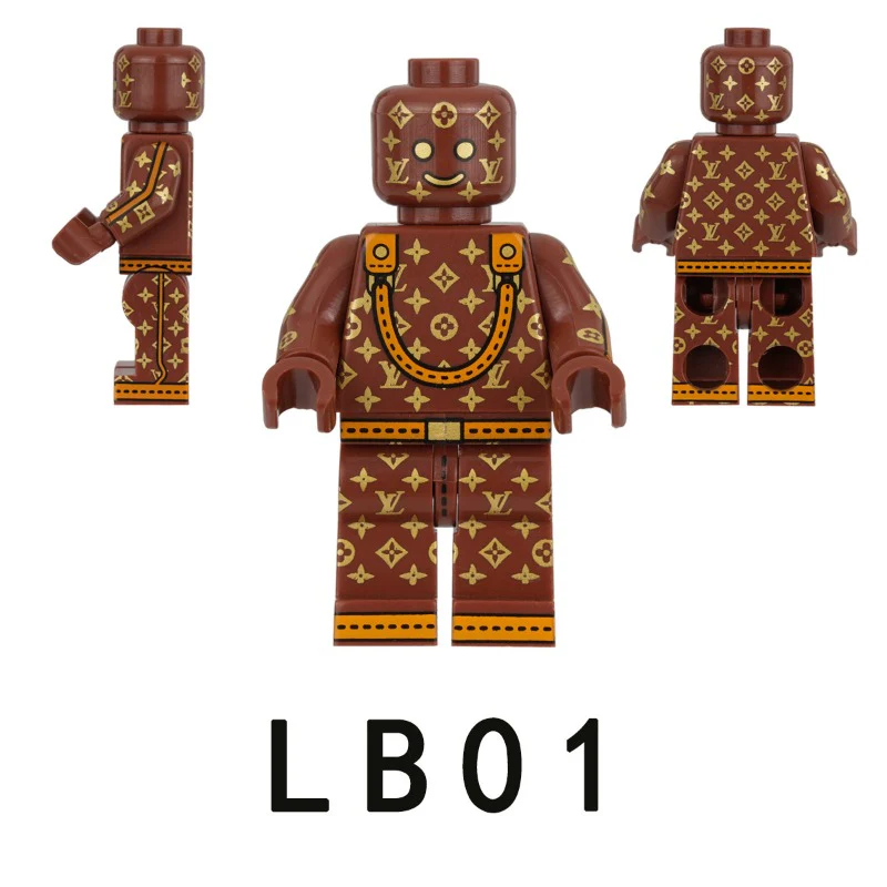 LB01-LB03 Classic Old Flower Trendy Brand Black Gang Tattoo Minifigures - Image 2