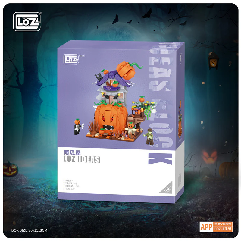 LOZ 1249 Halloween Pumpkin House(Mini Bricks) MINI Bricks - Image 4
