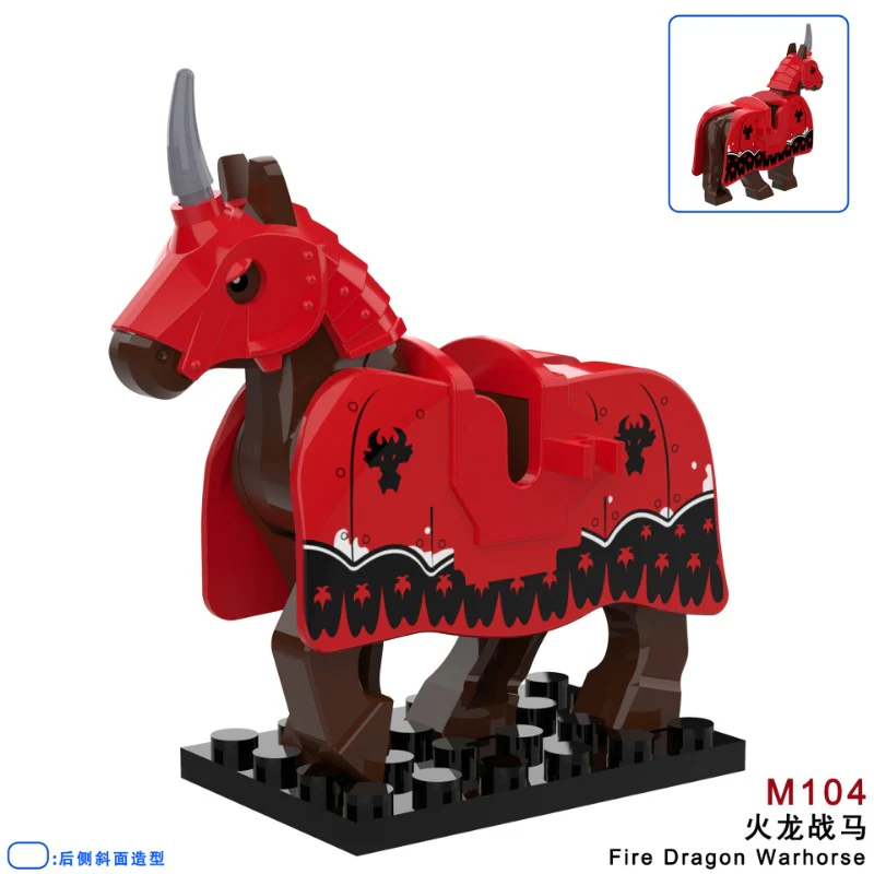 M100-M106 Medieval series War Horse Mount Minifigures - Image 4