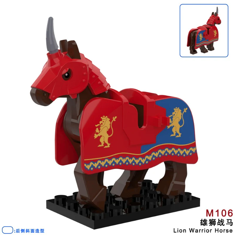 M100-M106 Medieval series War Horse Mount Minifigures - Image 6