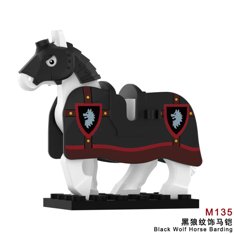 M135-140 Medieval Castle Series War Horse Mounts Minifigures - Image 2