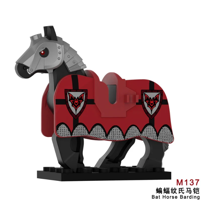 M135-140 Medieval Castle Series War Horse Mounts Minifigures - Image 4