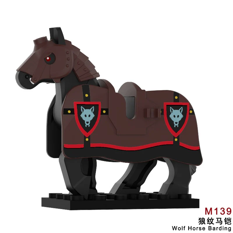 M135-140 Medieval Castle Series War Horse Mounts Minifigures - Image 6
