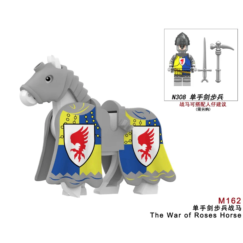 M157-162 Medieval War of the Roses War Horse Minifigures - Image 13