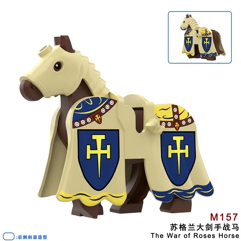 M157-162 Medieval War of the Roses War Horse Minifigures - Image 2