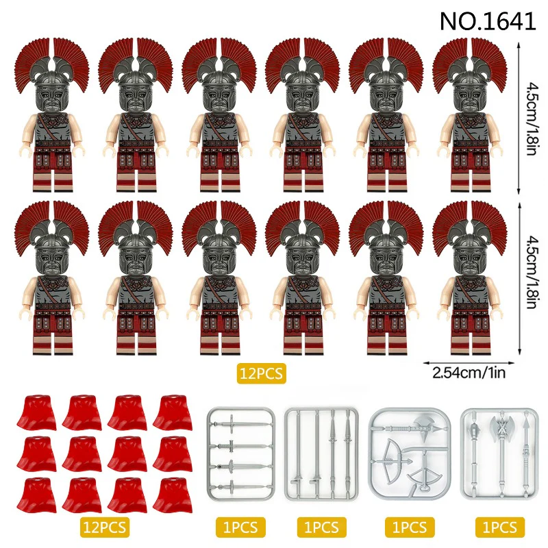 M1641 M1642 Medieval Roman Soldier Corps Minifigures - Image 3