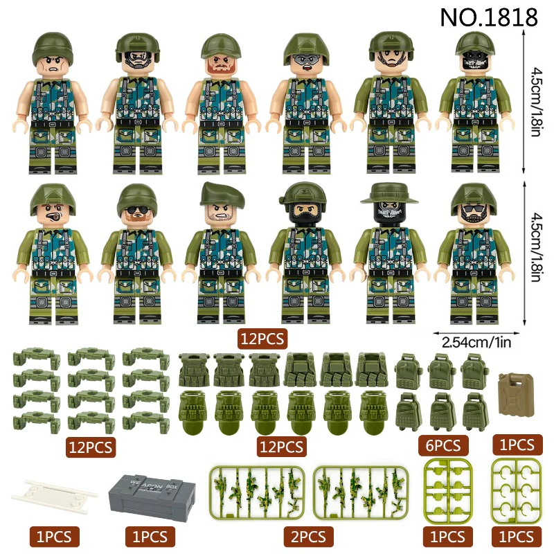 M1818 M8086 M8189 Russian field unit minifigures - Image 10