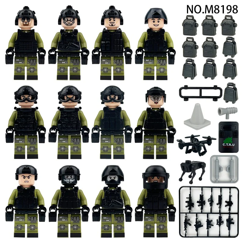 M8011 M8198 Counter Terrorism Special Forces Minifigures - Image 2