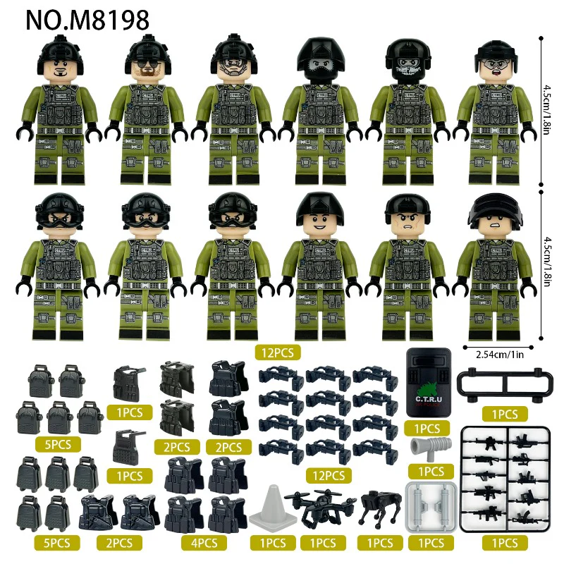 M8011 M8198 Counter Terrorism Special Forces Minifigures - Image 3