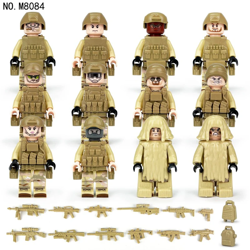M8019 M8019-1 M8085 M8084 Special Police of Counter-Terrorism Force Minifigures - Image 15