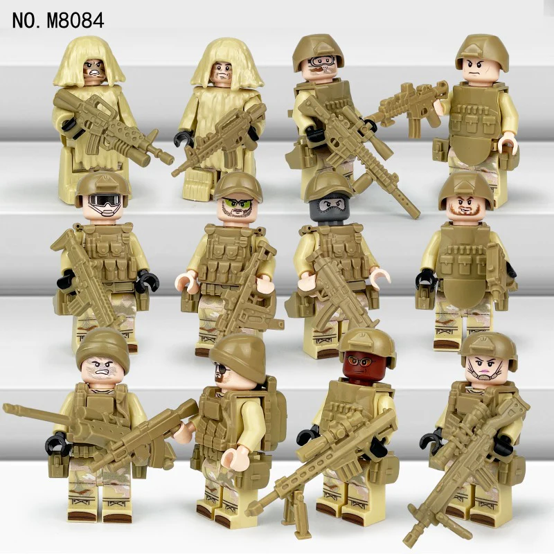 M8019 M8019-1 M8085 M8084 Special Police of Counter-Terrorism Force Minifigures - Image 16