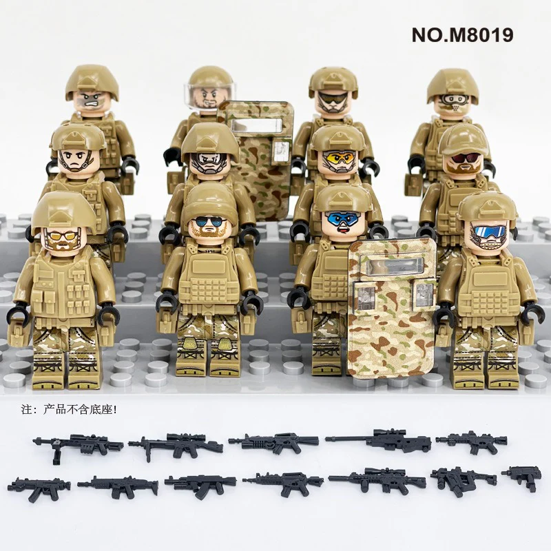 M8019 M8019-1 M8085 M8084 Special Police of Counter-Terrorism Force Minifigures - Image 2