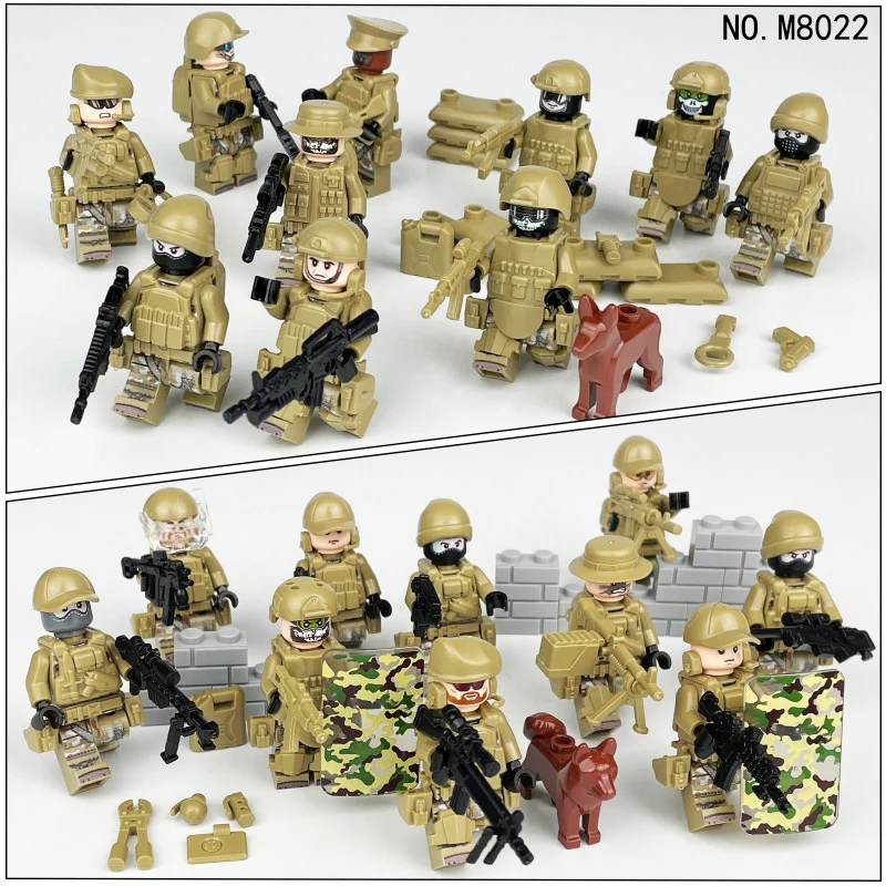 M8022-M1632 Ranger Force military camouflage special forces Minifigures - Image 2
