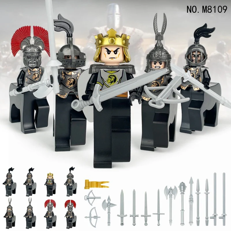 M8108-M8109-M8110-M8111 Medieval Ancient Rome Series Knight Military Castle Minifigures - Image 10