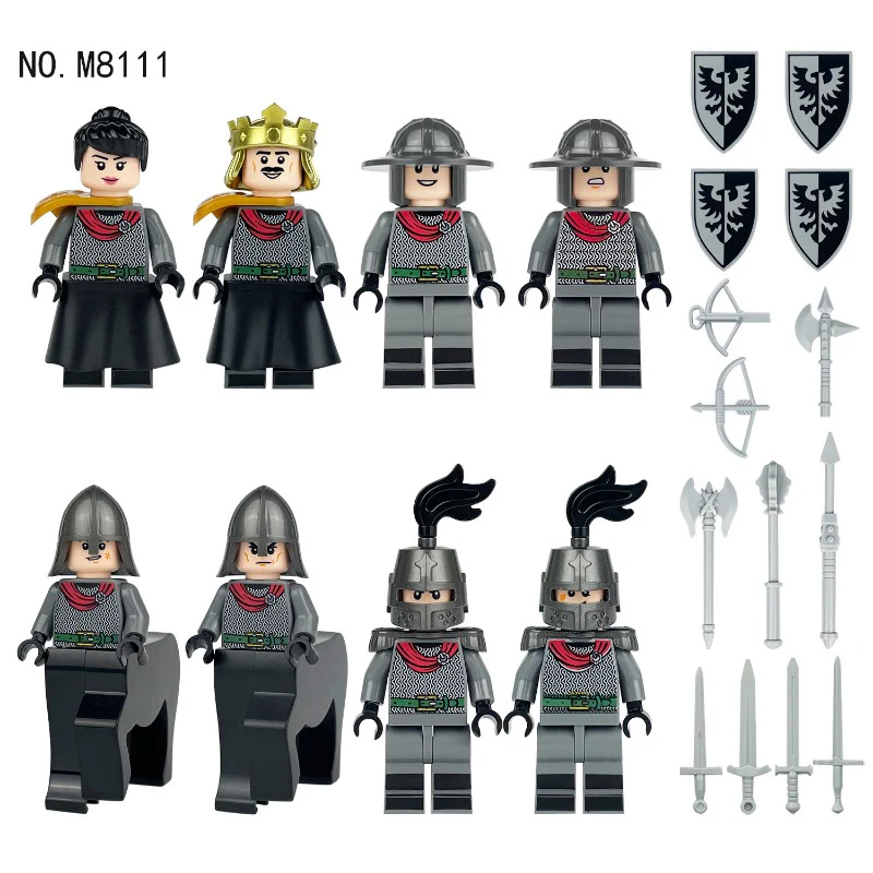 M8108-M8109-M8110-M8111 Medieval Ancient Rome Series Knight Military Castle Minifigures - Image 13